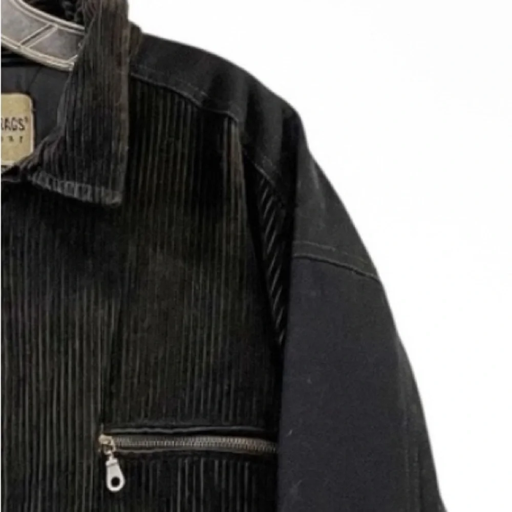 Vintage Industrial Rags Mens Sz M Corduroy Canvas Chore Barn Coat Quilted Lining